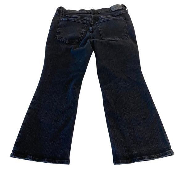 Madewell Petite Mid Rise Kick Out Crop Jeans Black Size 32P - Picture 4 of 13